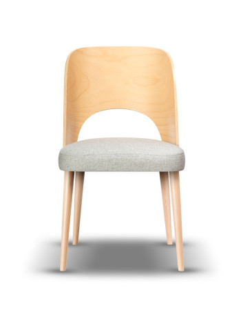 DREWNIANE KRZESŁO Z DZIURĄ K165 TAPICEROWANE SIEDZISKO