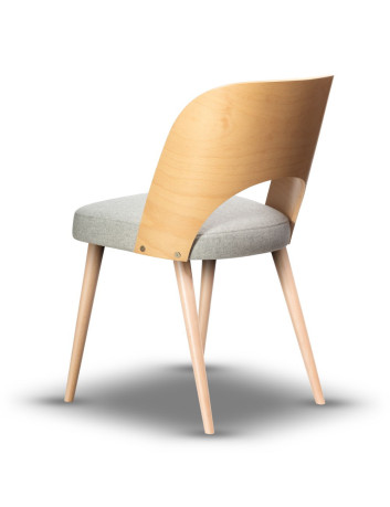 DREWNIANE KRZESŁO Z DZIURĄ K165 TAPICEROWANE SIEDZISKO