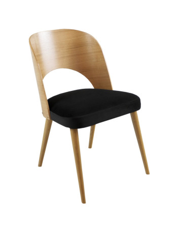 DREWNIANE KRZESŁO Z DZIURĄ K165 TAPICEROWANE SIEDZISKO