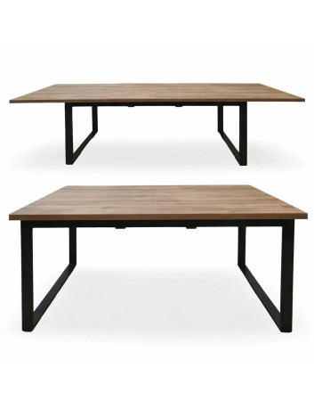 LOFTOWY STÓŁ JESIONOWY S71 DREWNO I METALOWE NOGI